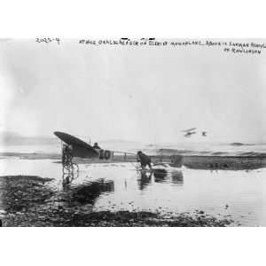  early 1900s photo At Nice, Oehlschlager on Bleriot 
