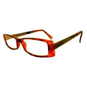  Reading Glasses +2.50 Womens Tortoise Plastic Frame Design 