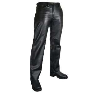  Ladies Five Pocket Motorcycle Leather Pants   Size  18 