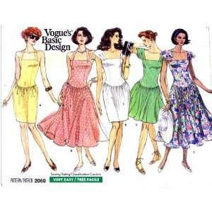   Sewing Pattern Misses Dropped Waist Halter Dress Size 16   Bust 38