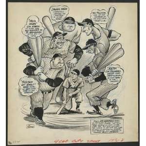  Lou Boudreau,Yankee heavy hitters,Lou Darvas,1948