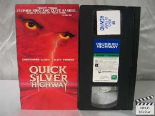 Quicksilver Highway VHS Christopher Lloyd, Matt Frewer 086162480836 