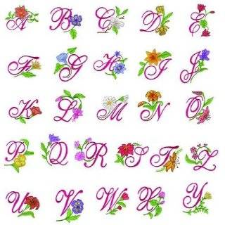 Brother Embroidery Machine Card FLORAL ALPHABET II