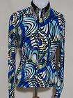 NEW #121502 LISA NELLE BLUE SWIRL SHIRT Small   ONE OF A KIND