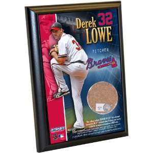  MLB Atlanta Braves Derek Lowe 4 by 6 Inch Dirt Plaque 