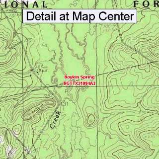 USGS Topographic Quadrangle Map   Boykin Spring, Texas (Folded 