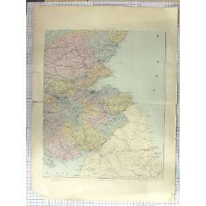  STANFORD ANTIQUE MAP c1870 SOUTH EAST SCOTLAND FORTH