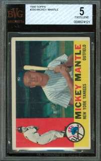 1960 Topps #350   Mickey Mantle   BVG 5    New York Yankees HoF  