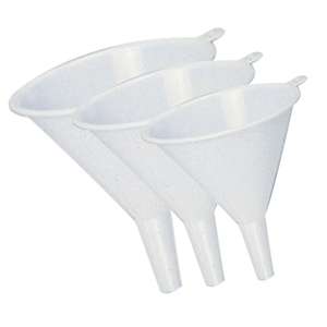 Norpro 243 Set of 3 White Plastic Funnels  