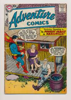 ADVENTURE COMICS #244 G Superboy, Penniless Parents, Silver Age DC 