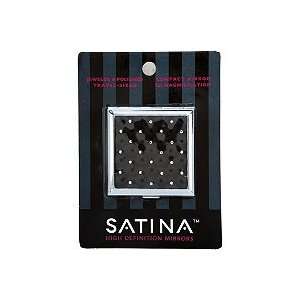 Satina High Definition Mirrors Jeweled Quilted Finish Compact Mirror 