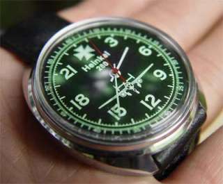   WWII HEINKEL AIRCRAFT IRON CROSS INSIGNIA 24 HOURS DIAL WATCH  