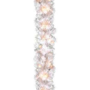  Wispy Willow Christmas Garland with Clear Lights