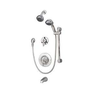   Shower 1 7520 Elements Water Dance One Wall Tub shower System Satin
