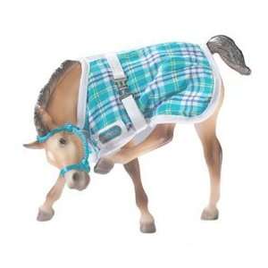  Breyer Traditional Foal Blanket   Blue Plaid [Toy] [Misc 