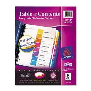  Ready Index Contemporary Table of Contents Divider 