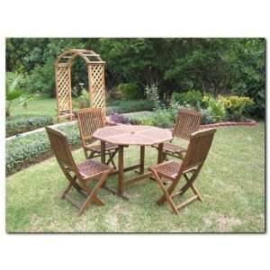 Acacia Wood Stow Away Table and Chairs 