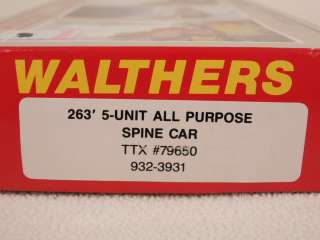 Walthers 3931 HO 263 5 Unit Spine Car TTX #79650  