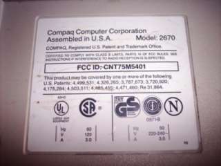   Compaq Portable 386/20 Computer Model# 2670 from the early 80s