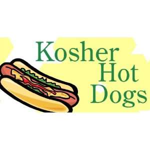  3x6 Vinyl Banner   Kosher Hot Dogs 