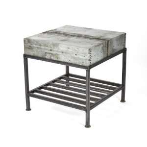  ZENTIQUE 1024 Patched Recycled Metal End Table