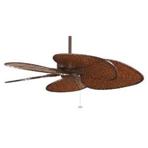   Five Blade Ceiling Fan Rust Finish With Bamboo Blades# MA7500RS ISD1A