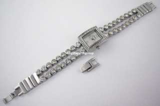 Ladies Watch by Henley, Double Strand Real Crystal Bracelet Cocktail 