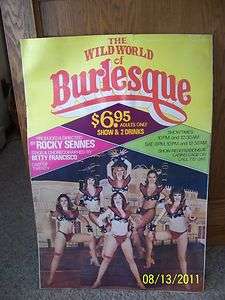   World Of Burlesque Poster Rocky Sennes Mafia Vegas Holiday Casino 1973