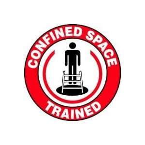  Labels CONFINED SPACE TRAINED (W/GRAPHIC) 2 1/4 Adhesive 