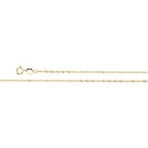  Clevereves 14K Yellow Gold 16 Inch Solid Singapore Chain 