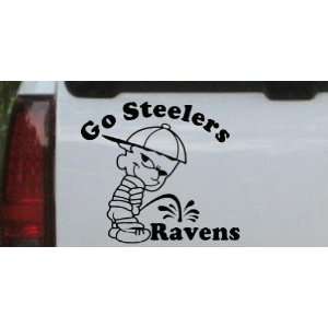   Go Steelers Pee On Ravens Pee Ons Car Window Wall Laptop Decal Sticker