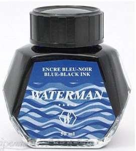 Waterman 2oz Bottled Fountain Pen Ink Blue/Black  