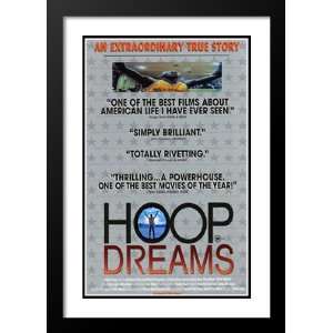 Hoop Dreams 20x26 Framed and Double Matted Movie Poster 