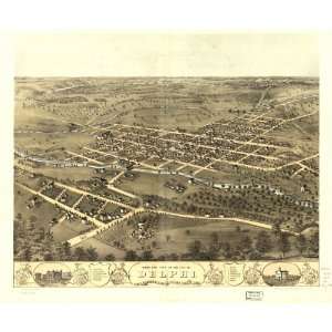   Delphi, Carroll Co., Indiana 1868. Drawn by A. Ruger.