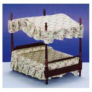  Dollhouse Miniature Canopy Bed 