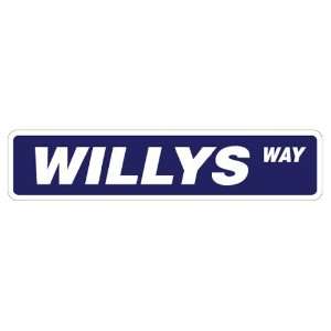  WILLYS Street Sign new road 4x4 truck willy gift novelty 