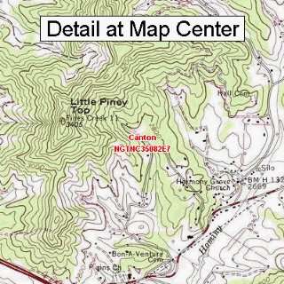  USGS Topographic Quadrangle Map   Canton, North Carolina 