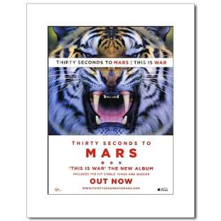 30 SECONDS TO MARS London Koko 2010 Matted Mini Poster  