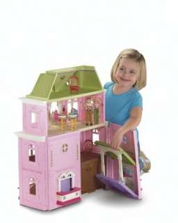 Girls Fun Christmas Present Barbie Fisher Price Grand Dollhouse dolls 