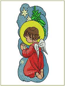 Christmas Angels machine embroidery designs set 5x7  