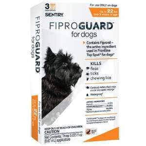  Fiproguard Topical for Dogs up to 22 lbs 6 tubes per pack 
