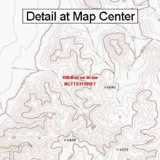  USGS Topographic Quadrangle Map   Wildhorse Draw, Texas 