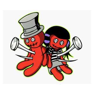  Love Stinks Voodoo Dolls Sticker by Kruse Toys & Games