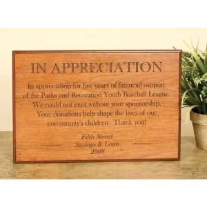 Personalized Ogee Edge Cherry Plaque 