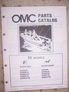 1983 OMC Outboard Motor Parts Catalog 55 HP Workhorse L  