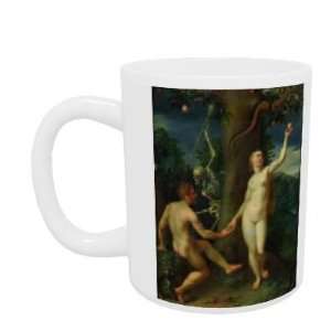 Adam and Eve (oil on panel) by Hans I or Johann Rottenhammer   Mug 