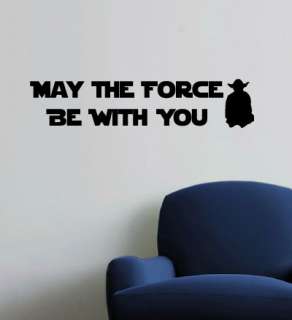 MAY THE FORCE BE WITH YOU   Star Wars Wall Quote Decals