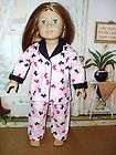 Pink Panda Bear Pajamas PJs 18 doll clothes fits American Girl items 