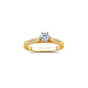  0.08 Cts Diamond Ring Setting in 14K Yellow Gold. 6.5 