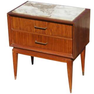 21 Vintage Marble Wood Side Table Night Stand  